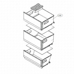 Obere Schublade (Gefrierfach) (Kennzeichnung 136B)