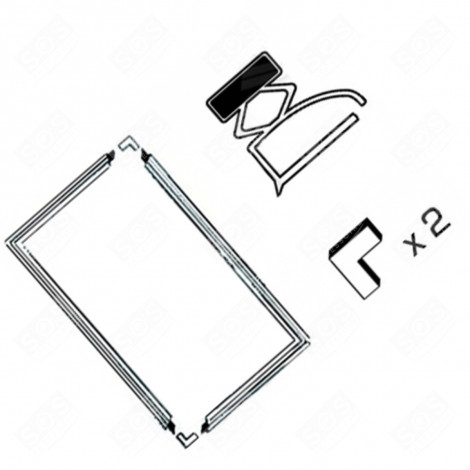 KIT 2 DICHTUNGEN SOHLE L 1300 X 700 MM (KÜHLSCHRANKTEIL) KÜHLSCHRANK, GEFRIERSCHRANK - 00122045