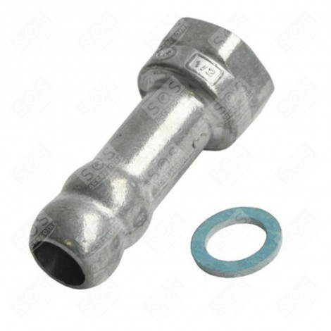 GASNIPPEL NATURGAS 1/2 WEIBLICH MIT DICHTUNG KOCHPLATTEN, HERDPLATTEN, KOCHFELD - 71S7917