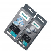 Satz von 10 Reinigungstabletten, mit 3 Entkalkungstabletten