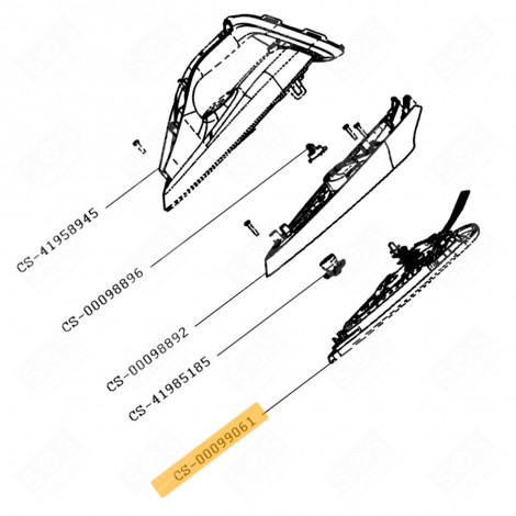 SEMELLE COMPLÈTE (REPÈRE N°CS-00099061) BÜGELEISEN, DAMPFBÜGELSTATION - CS-00099061, CS00099061