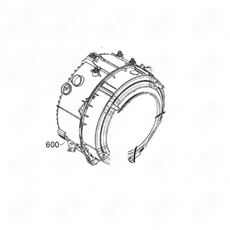 VOLLSTÄNDIGER BEHÄLTER KENNZEICHNUNG 600 WASCHMASCHINE - 1926900802