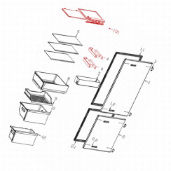 Gemüseschubladenregal (Markierung Nr. 6)