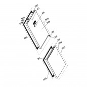 Schwarze Tür-Dichtung (Gefrierteil Nr. 2415)