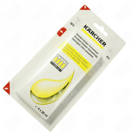 FENSTERREINIGER KONZENTRIERT, ANTI-TRACE UND ABPERLEND (4 X 20 ML) DAMPFREINIGER, HOCHDRUCKREINIGER - 62953020, 6.295-302.0