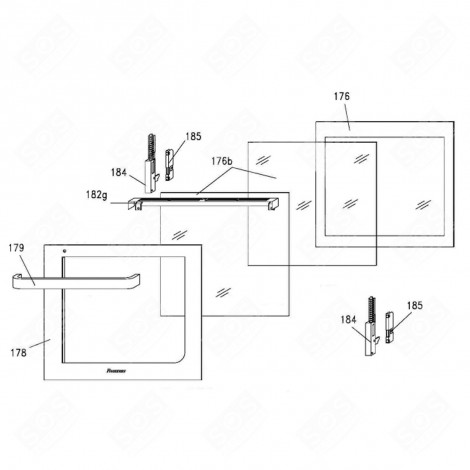 AUSSENTÜRGLAS KENNZEICHEN 178 BACKOFEN, KÜCHENHERD - 42833399