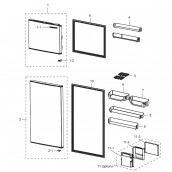 Tür Dichtung (Gefrierschrank, Referenz Nr. 10)