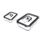 Set aus 2 Glasbehältern