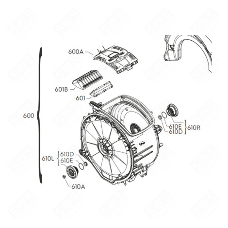 TROMMEL (MARKIERUNG 600) WASCHMASCHINE - 4055399127
