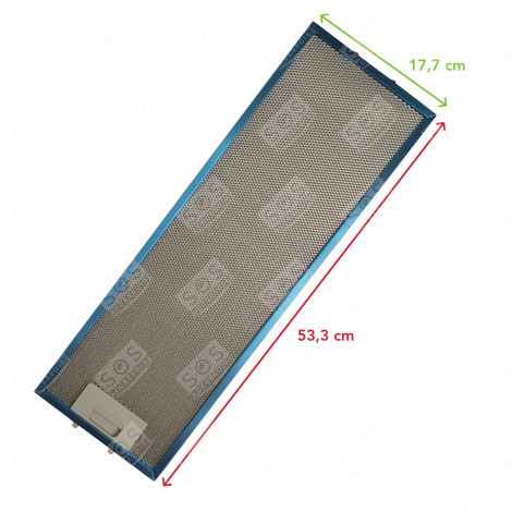 FILTRE MÉTAL  535X178X9 MM DUNSTABZUGSHAUBE - 481248058305, GF023C