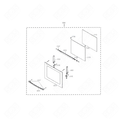 BACKOFENTÜR (KOMPLETT) ORIGINAL BACKOFEN, KÜCHENHERD - DG94-00076W