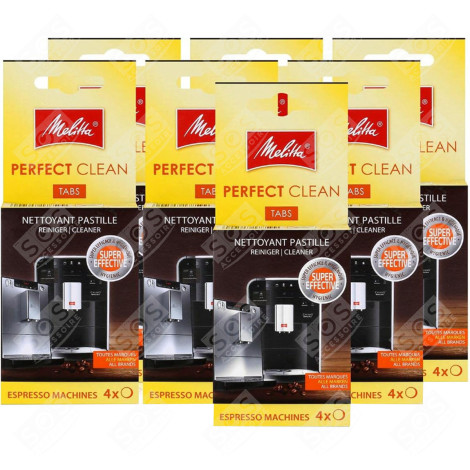 SATZ VON 7 REINIGUNGSTABLETTENBOXEN PERFECT CLAN 4X1.8 G ORIGINAL KAFFEEMASCHINE, ESPRESSOMASCHINE - 6762481