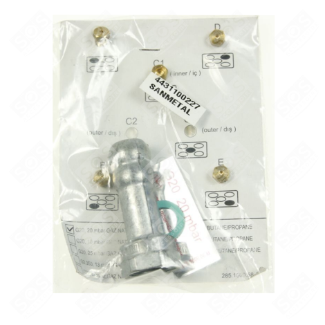 ERDGAS-EINSPRITZDÜSEN-KIT KOCHPLATTEN, HERDPLATTEN, KOCHFELD - 4431100227