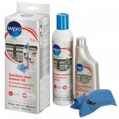 Edelstahl-Reinigungsset (Creme 250 ml + Politur 400 ml + Mikrofaser Tuch, original