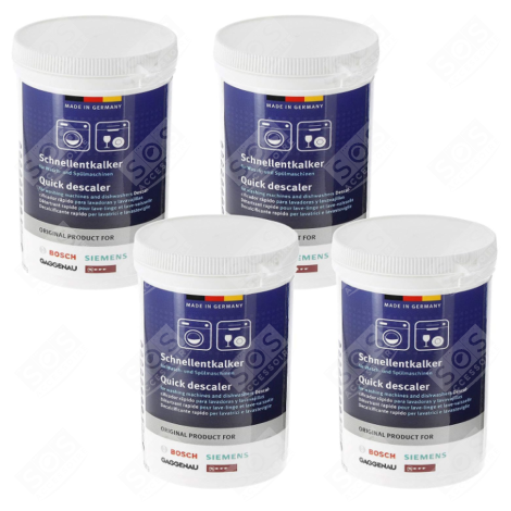 PACKUNG MIT 4 SCHNELLEN ENTKALKERN ZU 250 G GESCHIRRSPÜLER, SPÜLMASCHINE - 00311919, 00312340