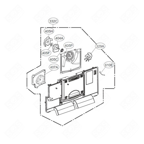 VERDAMPFERABDECKUNG (KENNZEICHNUNG 332C) KÜHLSCHRANK, GEFRIERSCHRANK - AEB73764531