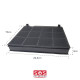 KOHLEFILTER TYP 15 (230 X 210 X 30 MM)