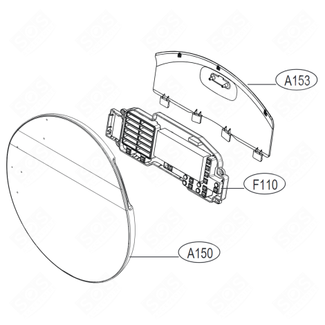 PORTE COMPLÈTE (REPÈRE 150) WASCHMASCHINE - ADC75466813