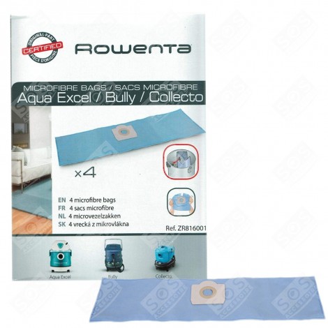 LOT DE 4 SACS MICROFIBRE COLLE STAUBSAUGER - ZR816001, ZR815