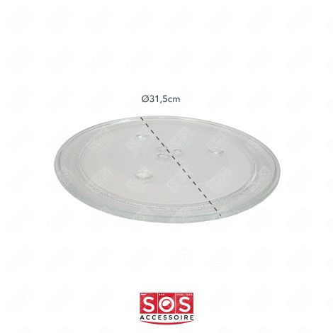 DREHTELLER AUS GLAS DURCHM. 31,5 CM MIKROWELLE, MIKROWELLENHERD - 49016762, 252100500022