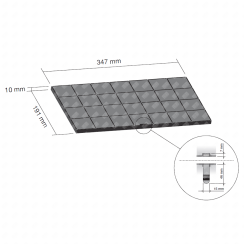 Kohlefilter FCHAR 350 x 191 x9mm