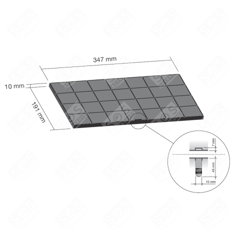 KOHLEFILTER FCHAR 350 X 191 X9MM
