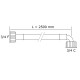UNIVERSELLER WASSERZULAUFSCHLAUCH MIT GERADEN UND GEBOGENEN ANSCHLÜSSEN (L2500MM 3/4 F X 3/4 C) WASCHMASCHINE - 3666356044401
