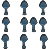 Set von 10 Raclette-Pfännchen