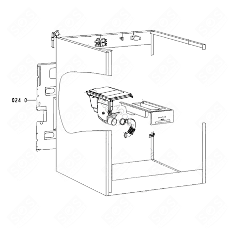 HINTERE ABDECKUNG (REFERENZ 024 0) WASCHMASCHINE - 481244011544, C00316521