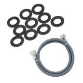 Universeller Wasserzulaufschlauch mit 20/27 Dichtungen und geraden Anschlüssen (L3500mm 3/4 F x 3/4 M)