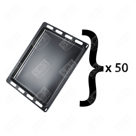 SET VON 50 ORIGINAL EMAILLIERTEN BACKBLECHEN 370X442X245 MM BACKOFEN, KÜCHENHERD - 00748225, 00741161