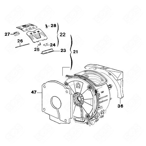 BEHÄLTER UND TROMMEL WASCHMASCHINE - 4055421632