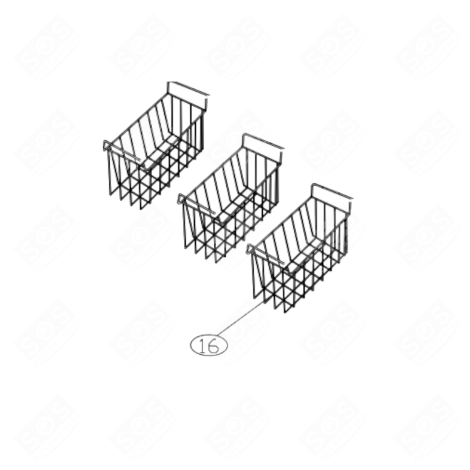 KORB (MARKIERUNG 16) KÜHLSCHRANK, GEFRIERSCHRANK - 00701116514, 70035312