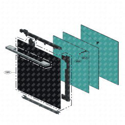 Äußere Türscheibe (Kennzeichnung 1501)