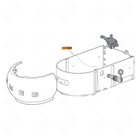 GEHÄUSE (MARKIERUNG 122484) KAFFEEMASCHINE, ESPRESSOMASCHINE - 764532063