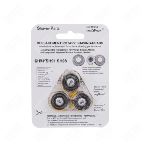 RASIERKÖPFE SH71 SH91 SH98 RASIERAPPARAT, HAARSCHNEIDEMASCHINE - SH98