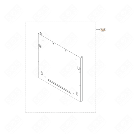 VORDERFRONT (REFERENZ K030) GESCHIRRSPÜLER, SPÜLMASCHINE - 3550DD1006G