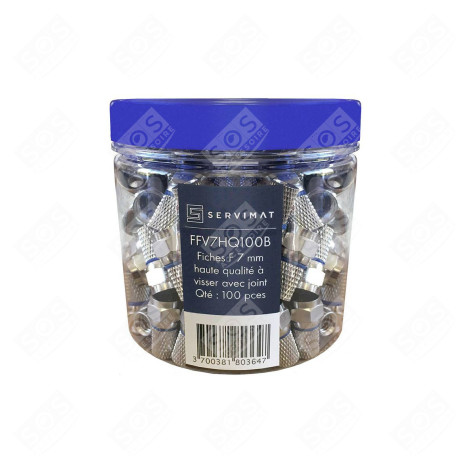 SCHACHTEL MIT 100 F-STECKERN FERNSEHER & TV - FFV7HQ100B