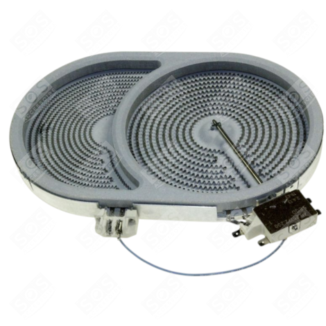 PLAQUE RADIANTE, ÉLÉMENT CHAUFFANT 170 X 265 MM 2400(1500)W   BACKOFEN, KÜCHENHERD - 481281718743