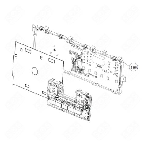ELEKTRONISCHE KARTE, LEISTUNGSMODUL (KENNZEICHEN 186) WASCHMASCHINE - 2826930150