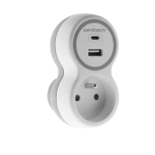 Originale 16A Steckdose + USB/A + C Ladegerät