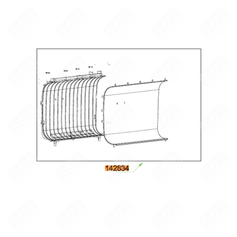 EDELSTAHLBLENDE (KENNZEICHNUNG 142834) KAFFEEMASCHINE, ESPRESSOMASCHINE - 075414819