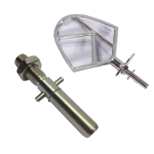 K-Rührer aus Edelstahl mit Stange und Sicherungsring