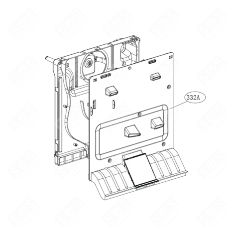 VENTILATORGITTER (POSITION 332A) KÜHLSCHRANK, GEFRIERSCHRANK - 3531JQ2001B
