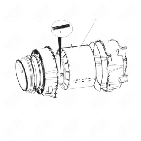TROMMEL (KENNZEICHNUNG 331) WASCHMASCHINE - AS0061281