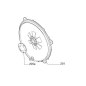 Rückwandhalterung (Kennzeichen 201)