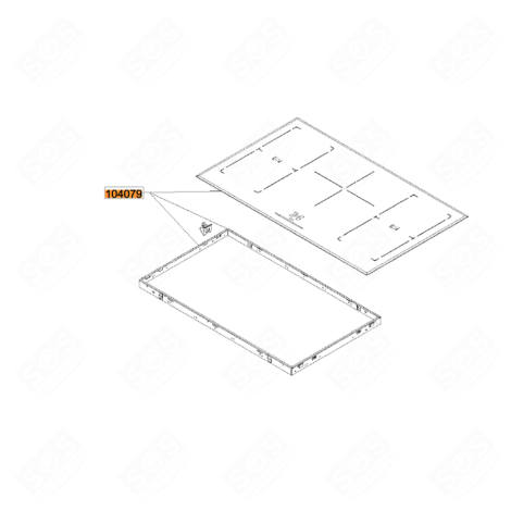 GLASKERAMIKKOCHFELD (KENNZIFFER 104079) KOCHPLATTEN, HERDPLATTEN, KOCHFELD - 695616935