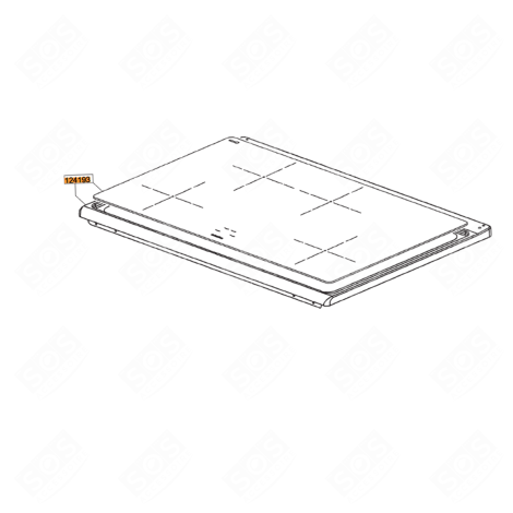 GLASKERAMIKOBERFLÄCHE (TEILENUMMER 124193) KOCHPLATTEN, HERDPLATTEN, KOCHFELD - 692372635