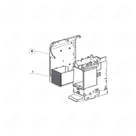 LINKE SEITENWAND SCHWARZ (MARKIERUNG A) KAFFEEMASCHINE, ESPRESSOMASCHINE - 506770