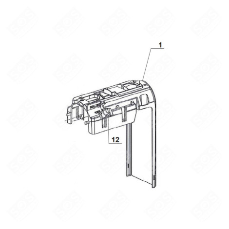 SCHWARZE ABDECKUNG (REFERENZ 1) KAFFEEMASCHINE, ESPRESSOMASCHINE - 506741